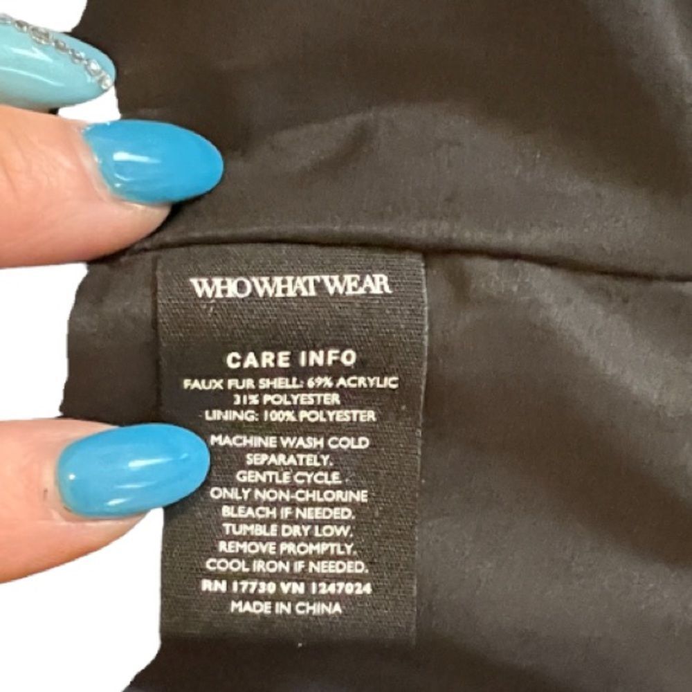 Who What Wear Black Sherpa Jacket - Picture 6 of 6